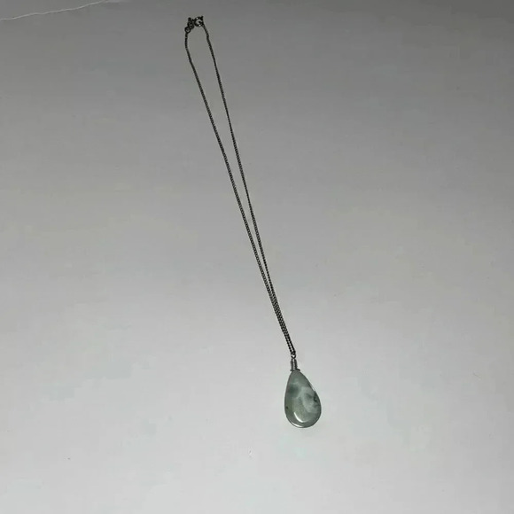 925 silver chain with  larimar wire wrapped pendant - Picture 7 of 7